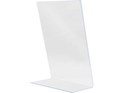 Display, L-formet, A5, Akryl, Fritstående, Dobbeltsidet, Transparent, Securit 