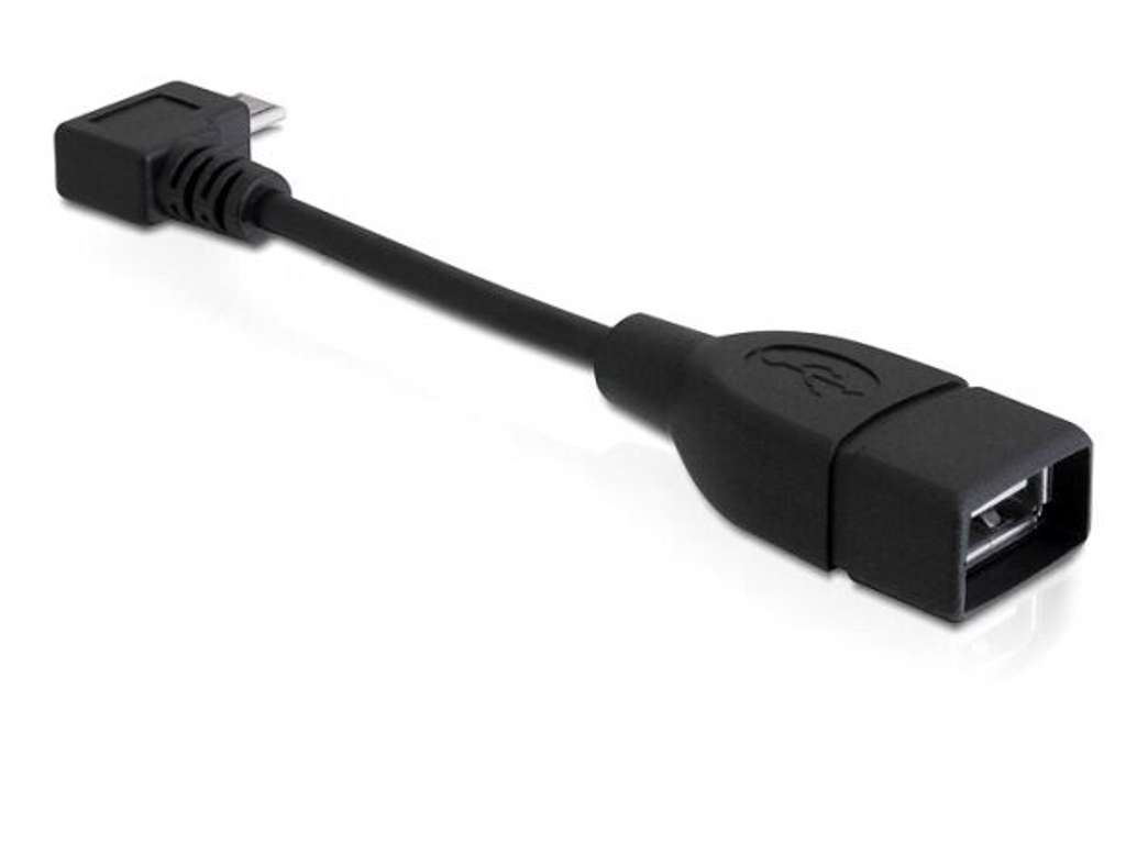 DeLOCK 83104 USB-kabel USB 2.0 0,11 m Micro-USB B USB A Sort