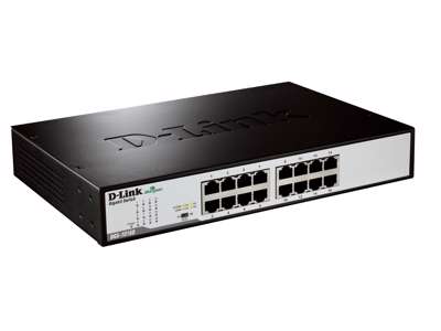 D-Link DGS-1016D/E netværksswitch Ikke administreret Sort, Metallic