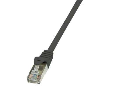 LogiLink 0.5m Cat.5e F/UTP RJ45 netværkskabel Sort 0,5 m Cat5e F/UTP (FTP)