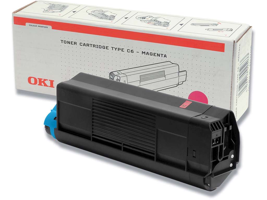 Toner, C5100-5200-5300-5400, Magenta-rød, 5.000 sider, OKI 42127406