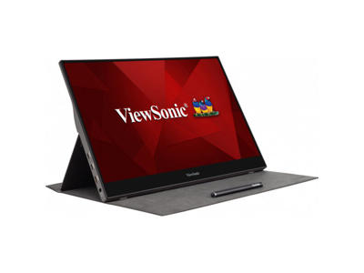 Viewsonic TD1655 computerskærm 39,6 cm (15.6") 1920 x 1080 pixel Fuld HD LED Berøringsskærm Multibruger Sort, Sølv