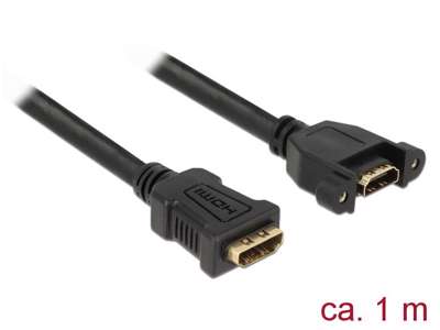 DeLOCK 85466 HDMI-kabel 1 m HDMI Type A (Standard) Sort