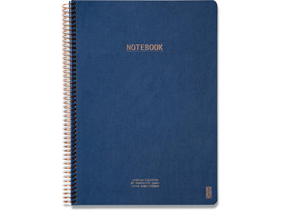 Notesblok, A4, Linjeret, Navy, Kozo Premium