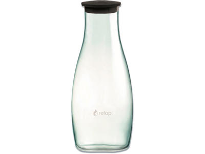 Karaffel, Glas, Sort låg, 1200 ml, Retap