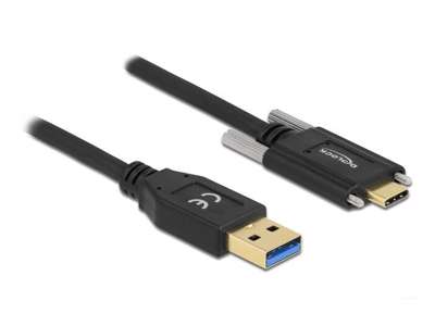 DeLOCK 84017 USB-kabel USB 3.2 Gen 2 (3.1 Gen 2) 1,5 m USB A USB C Sort