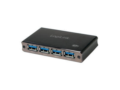 LogiLink UA0282 interface hub USB 3.2 Gen 1 (3.1 Gen 1) Micro-B 5000 Mbit/s Sort