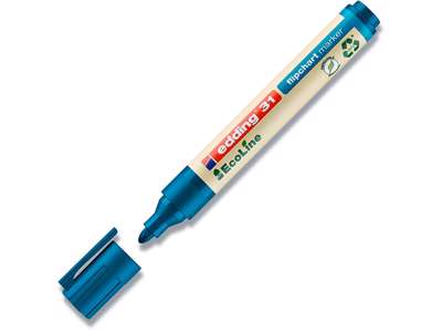 Marker, Rund spids, 1.5-3 mm, Blå, Edding Ecoline 31