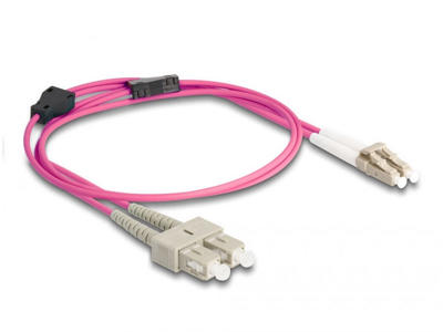 DeLOCK 87916 InfiniBand og fiberoptisk kabel 1 m LC SC Violet