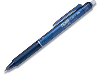 Rollerball gelpen, 0.5 mm, 0.25 mm, Blåsort, Pilot FriXion Clicker Fine BLRT-FR5-BB