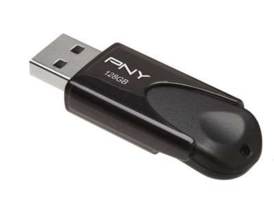 PNY Attaché 4 2.0 128GB USB-nøgle USB Type-A Sort