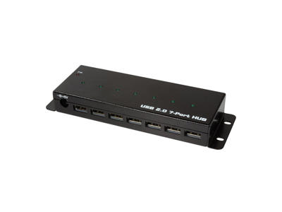 LogiLink UA0318 interface hub USB 2.0 5000 Mbit/s Sort