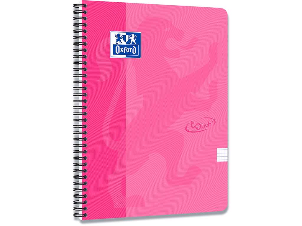 Notesblok, A4+, Kvadreret, Pink, Oxford Touch Scribzee