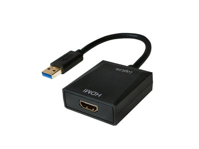 LogiLink UA0233 USB grafisk adapter 1920 x 1080 pixel Sort