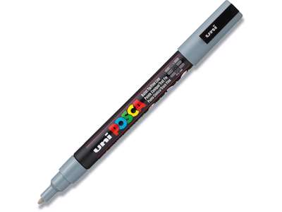 Paint marker, 0.9-1.3 mm, Grå, Rund spids, uni Posca PC-3M