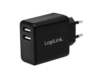 LogiLink PA0210 oplader til mobil enhed Universel Sort Vekselstrøm Indendørs