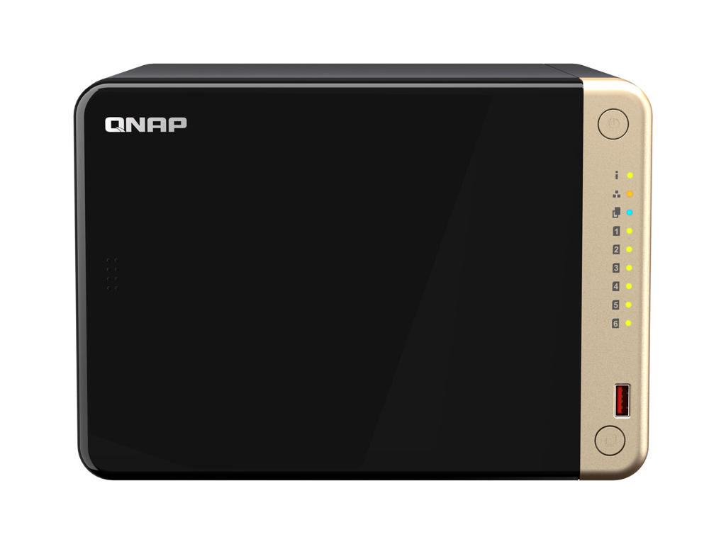 QNAP TS-664 NAS Tower Intel® Celeron® N5095 8 GB 48 TB HDD QNAP QTS Sort, Bronze