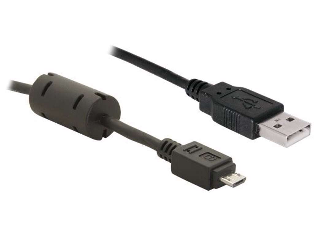 DeLOCK USB 2.0 Cable - 1.0m USB-kabel 1 m USB A Micro-USB B Sort