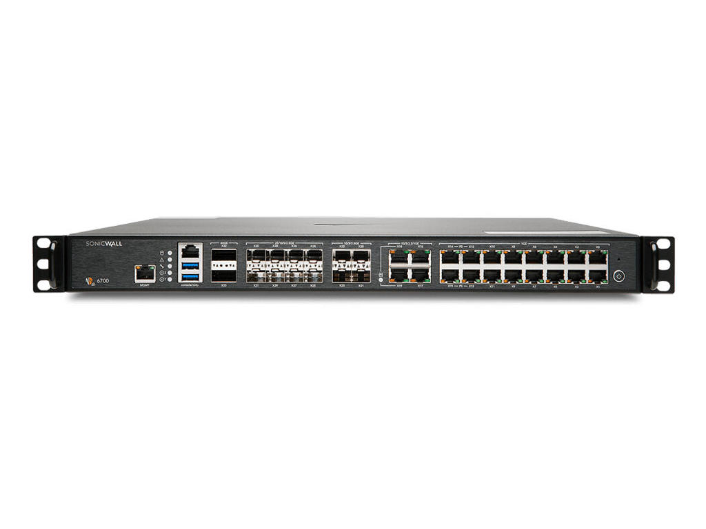 SonicWall NSA 6700 firewall (hardware) 1U 36 Gbit/sek.