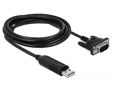 DeLOCK 66282 serielkabel Sort 1,8 m RS-232 USB Type-A