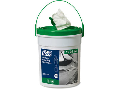 Renseserviet, Overflader, 58 ark pr spand, 4 spande, Tork Premium Wet Wipe W14