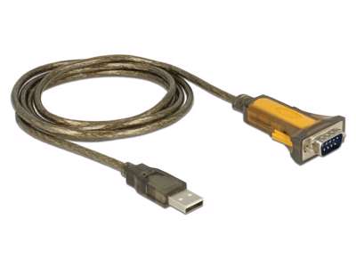 DeLOCK 65840 serielkabel Sort, Gul 1,5 m USB Type-A DB-9