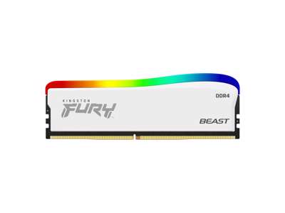 Kingston Technology FURY 8 GB 3200MT/s DDR4 CL16 DIMM Beast, hvid RGB SE