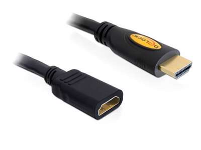 DeLOCK 1m HDMI HDMI-kabel HDMI Type A (Standard) Sort