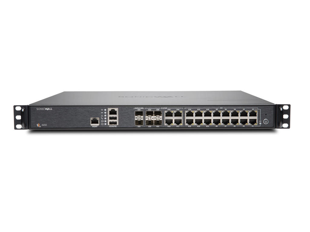 SonicWall NSA 4650 firewall (hardware) 1U 6 Gbit/sek.