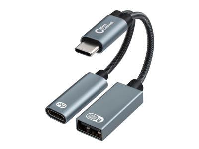 Microconnect MC-USBC-CFAF videokabel adapter 0,13 m Sølv