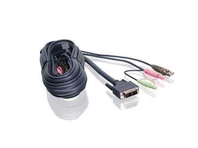 iogear G2L7D03UI KVM-kabel Sort 3 m