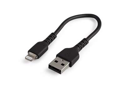 StarTech.com RUSBLTMM15CMB kabel til mobiltelefon Sort 0,15 m USB A Lightning