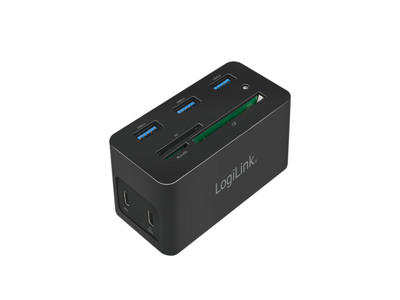 LogiLink UA0370 dockingstation Ledningsført USB 3.2 Gen 1 (3.1 Gen 1) Type-C Sort