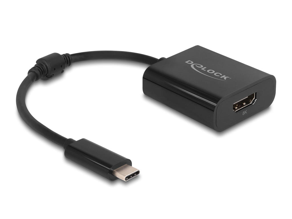 DeLOCK 64175 videokabel adapter 0,15 m USB Type-C HDMI Sort