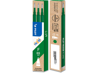 Rollerball gelpen refill, 0.5 mm, 0.25 mm, Grøn, Pilot FriXion BLS-FR5-S3-G