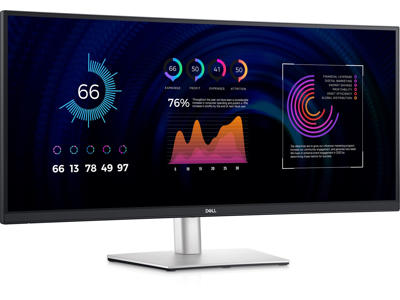 DELL P Series P3424WE computerskærm 86,7 cm (34.1") 3440 x 1440 pixel 4K Ultra HD LCD Sort