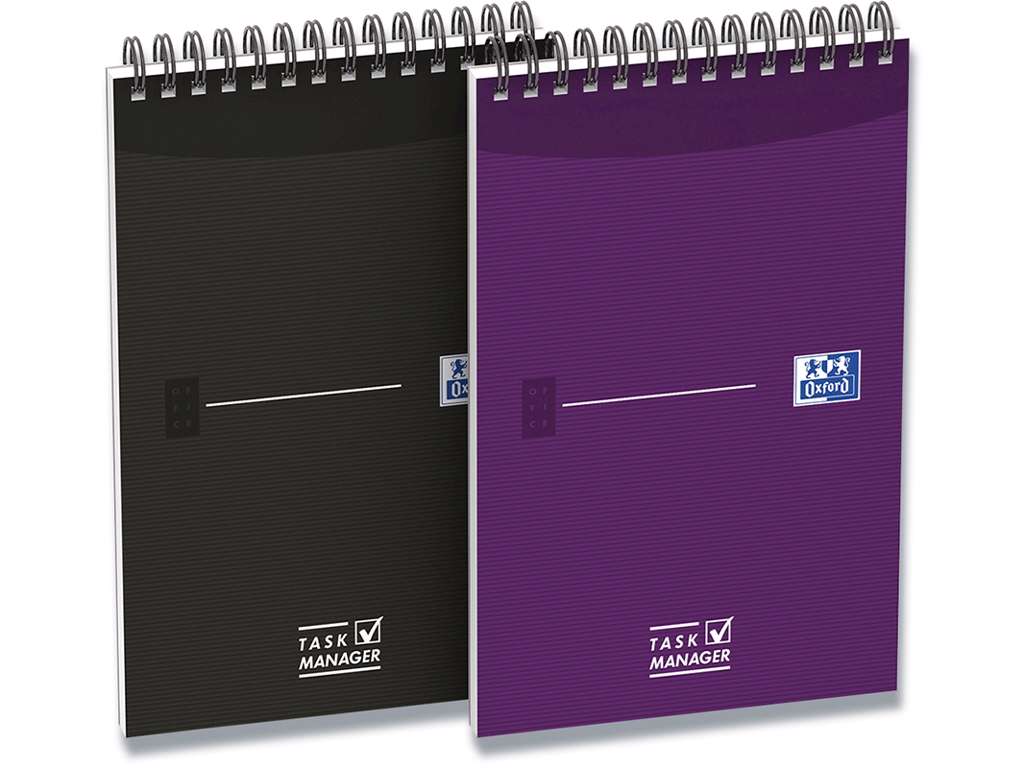 Notesblok, 12.5x20 cm, Linjeret, Assorterede farver, Oxford Task Manager Scribzee