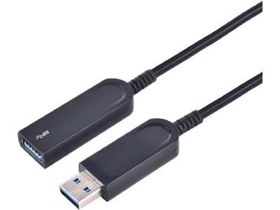 Microconnect USB3.0AAF10AOP USB-kabel USB 3.2 Gen 1 (3.1 Gen 1) 10 m USB A Sort