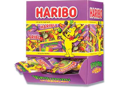 Slik - Haribo Vingummi fra Clickmix, 100 mini poser