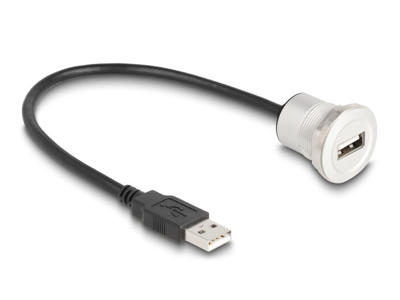 DeLOCK 88181 USB-kabel USB 2.0 0,3 m USB A Sort, Sølv