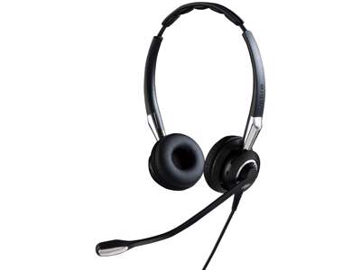 Jabra Biz 2400 II QD Duo UNC Headset Ledningsført Kontor/Callcenter Sort, Sølv