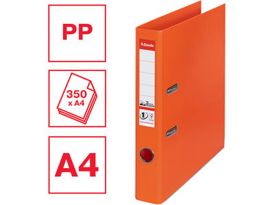 Brevordner, A4, 5 cm, Orange, Esselte No.1 Smal