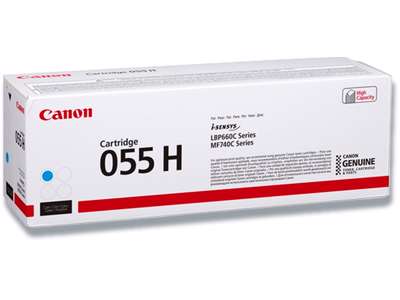 Toner, 055HC, Cyan-blå, 5.900 sider, Canon 3019C002