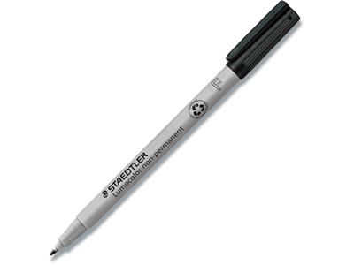 Overhead pen, Ikke permanent, 1 stk, Sort, Staedtler Lumocolor 316