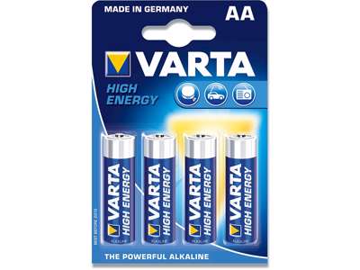 Batteri, AA, 1.5 V, 4 stk, Varta High Energi