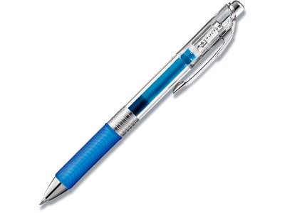 Rollerball gelpen, 0.7 mm, 0.35 mm, Blå, Pentel EnerGel PURE BL77TL-C