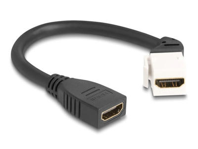 DeLOCK 90322 HDMI-kabel 0,2 m Hvid, Sort