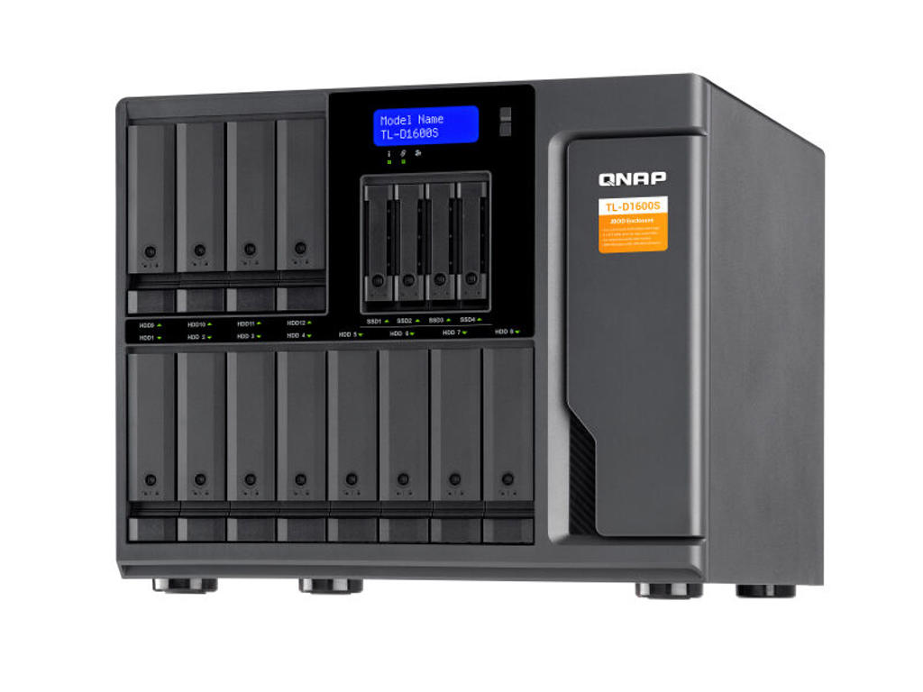 QNAP TL-D1600S drevkabinet HDD/SSD kabinet Sort, Grå 2.5/3.5"