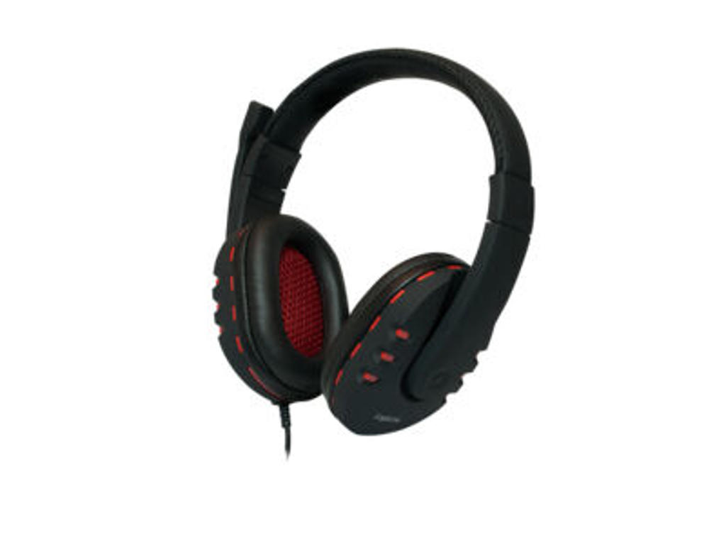 LogiLink HS0033 hovedtelefoner/headset Ledningsført Opkald/musik Sort, Rød