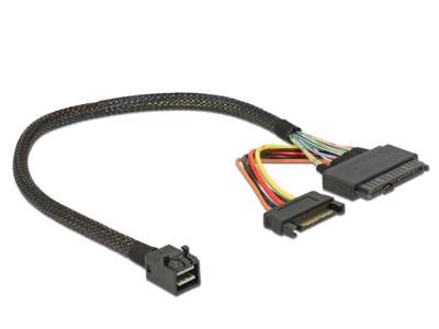 DeLOCK 84823 Serial Attached SCSI (SAS)-kabel 0,3 m Sort